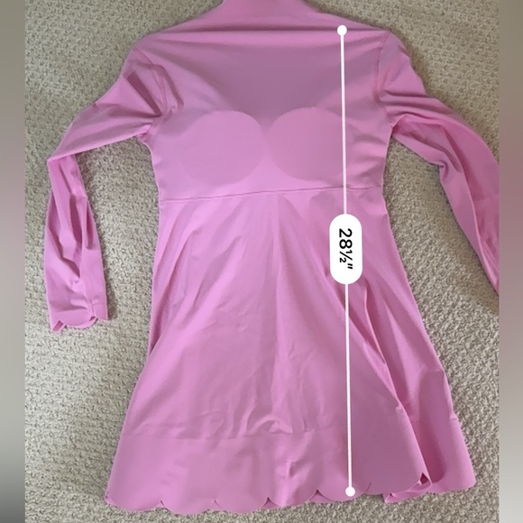 Elegant Pink Scalloped Hem Dress Medium Athletic Athleisure Tennis - Picture 8 of 8